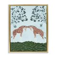 thumbnail image 1 of Stupell Industries Friendship Symmetrical Giraffes Gold Framed Floater Canvas Wall Art design by Susan Henke, 21 x 17, 1 of 9