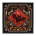 thumbnail image 1 of Stupell Industries Fright Night Bat & Botanicals Black Framed Floater Canvas Wall Art design by Janelle Penner, 18 x 18, 1 of 9