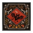thumbnail image 1 of Stupell Industries Fright Night Bat & Botanicals Black Framed Floater Canvas Wall Art design by Janelle Penner, 25 x 25, 1 of 9