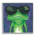 thumbnail image 1 of Stupell Industries Frog Wearing Sunglasses Painting Animals & Insects Painting Gray Framed Art Print Wall Art, 1 of 7