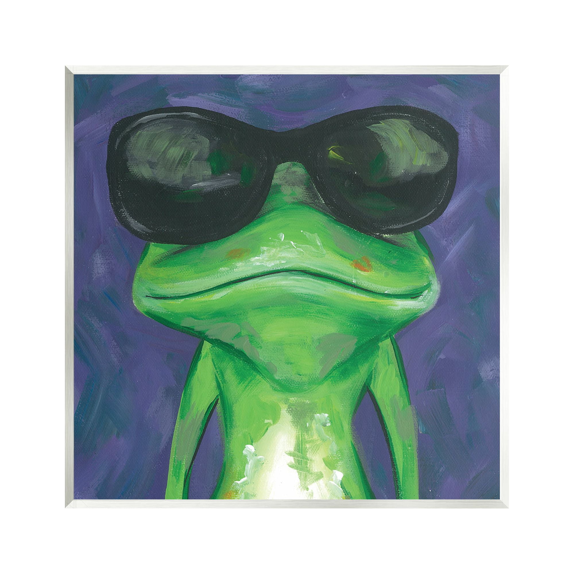 Stupell Industries Frog Wearing Sunglasses Painting Animals & Insects Painting Unframed Art Print Wall Art