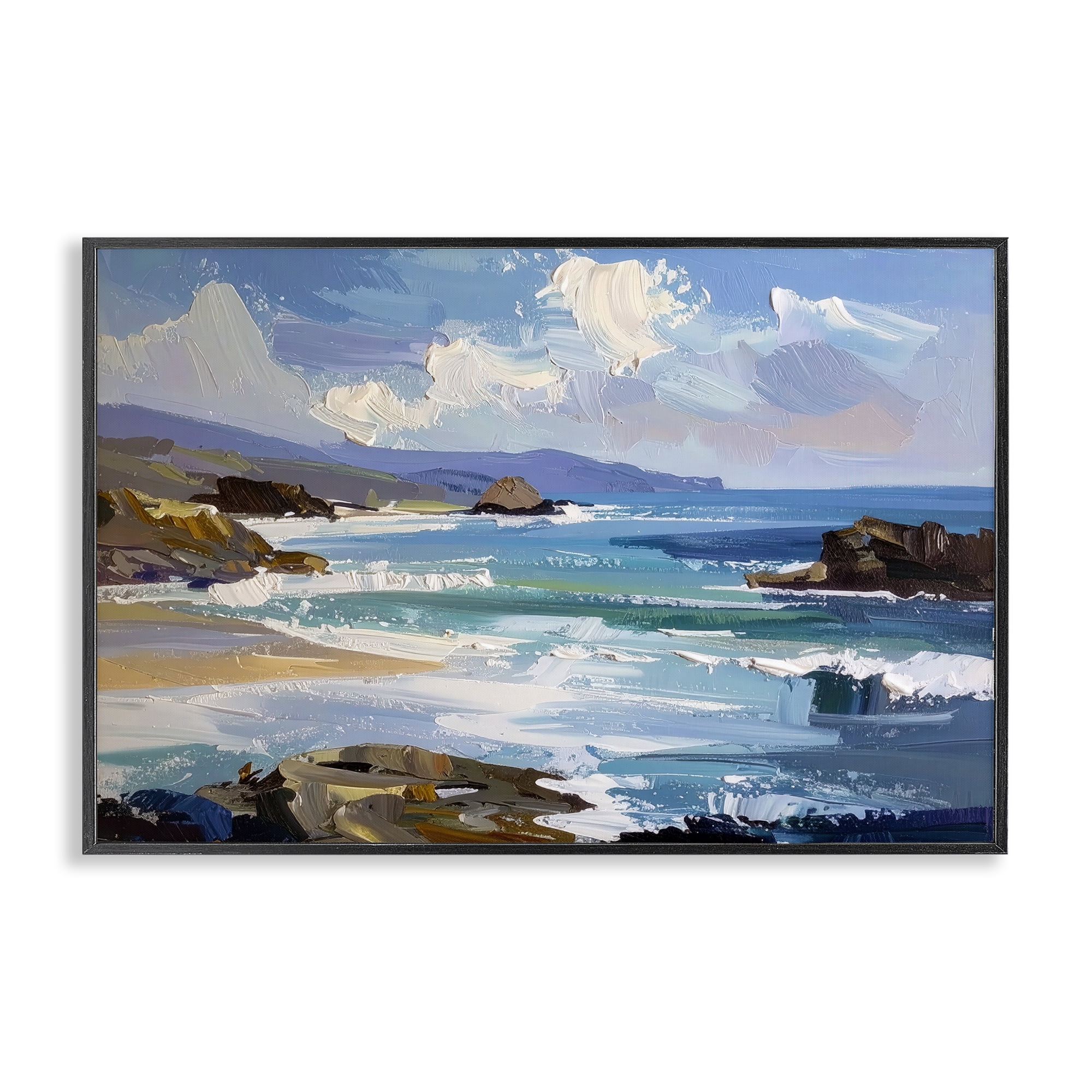 Stupell Industries From Sky To Sea Black Framed Giclee Art, design by Alonza Saunders