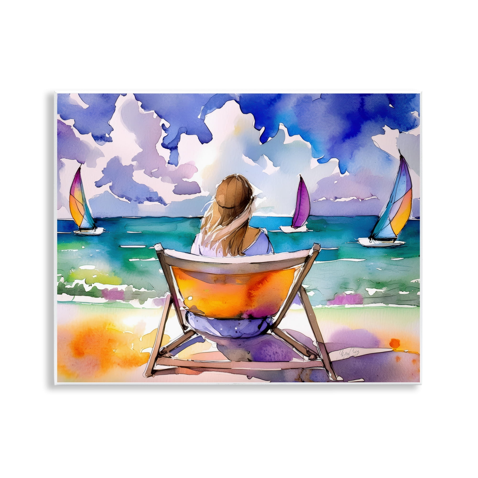 Stupell Industries Front Row to Paradise Wall Plaque Art, design by Shelly Craig