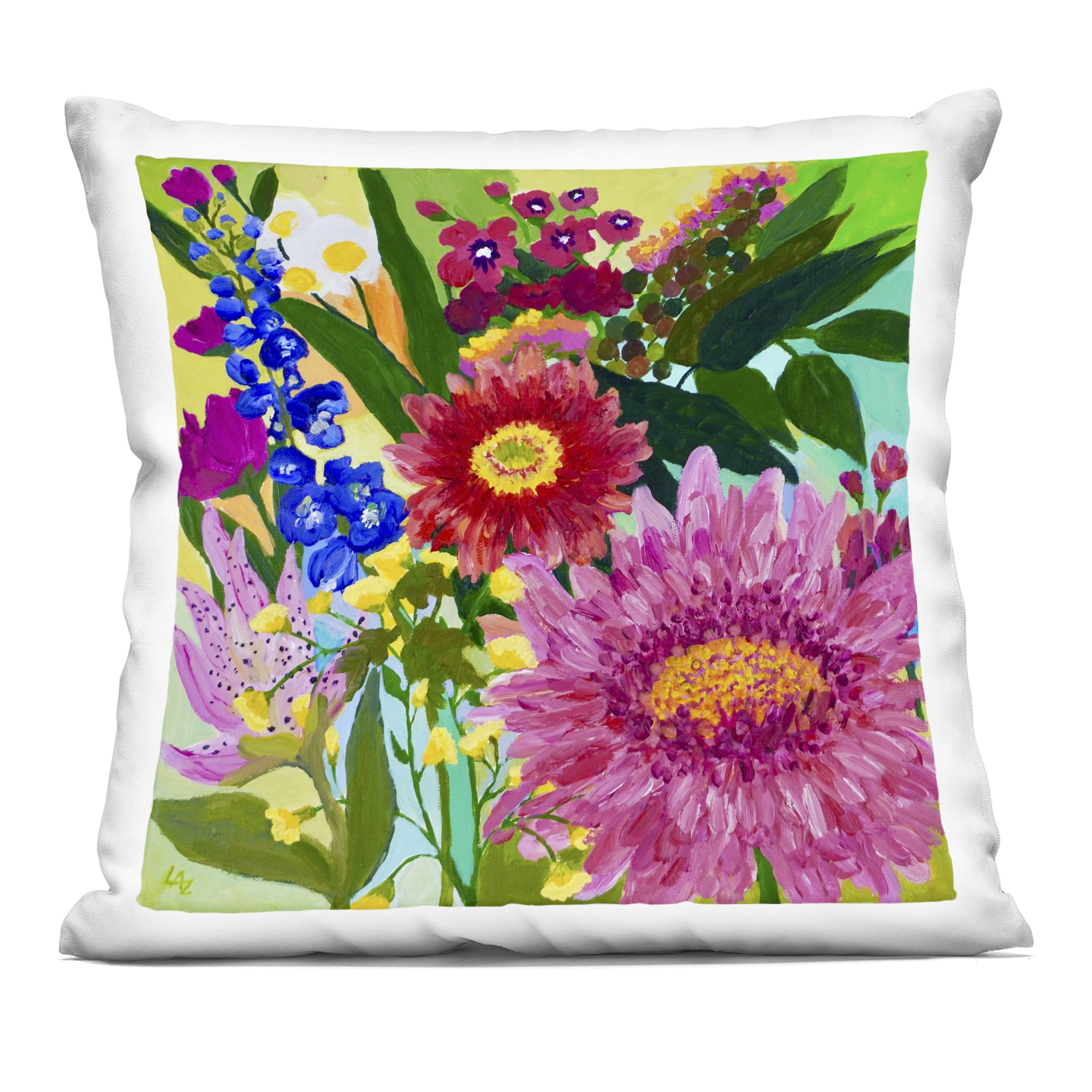 Stupell Industries Front Yard Florals Decorative Printed Throw Pillow, design by Lee Ann Zirbes