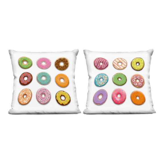 Stupell Industries Frosted Patterned Donuts Design by Marcus Prime Throw Pillow (Set of 2)