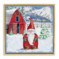 thumbnail image 1 of Stupell Industries Farmhouse Frosty Barn Gnome Gold Floating Frame Canvas Art, 25 x 25, by Paul Brent, 1 of 8