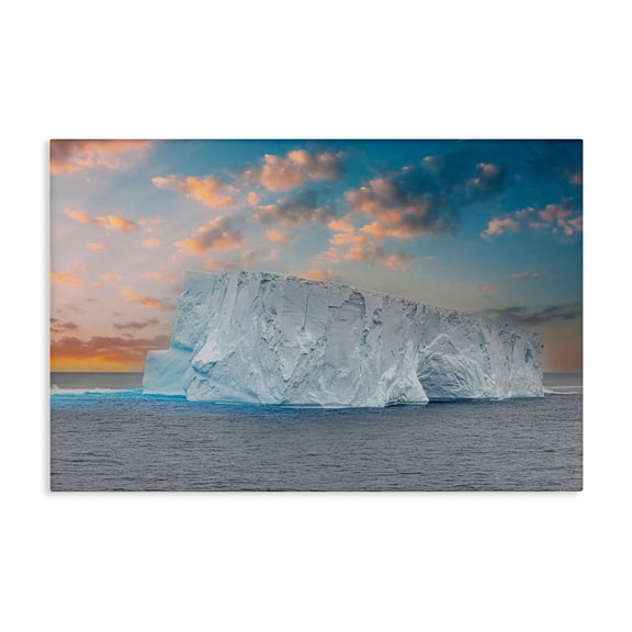 Stupell Industries Frozen Iceberg Sunset Canvas Wall Art design by Richard Silver, 30 x 45