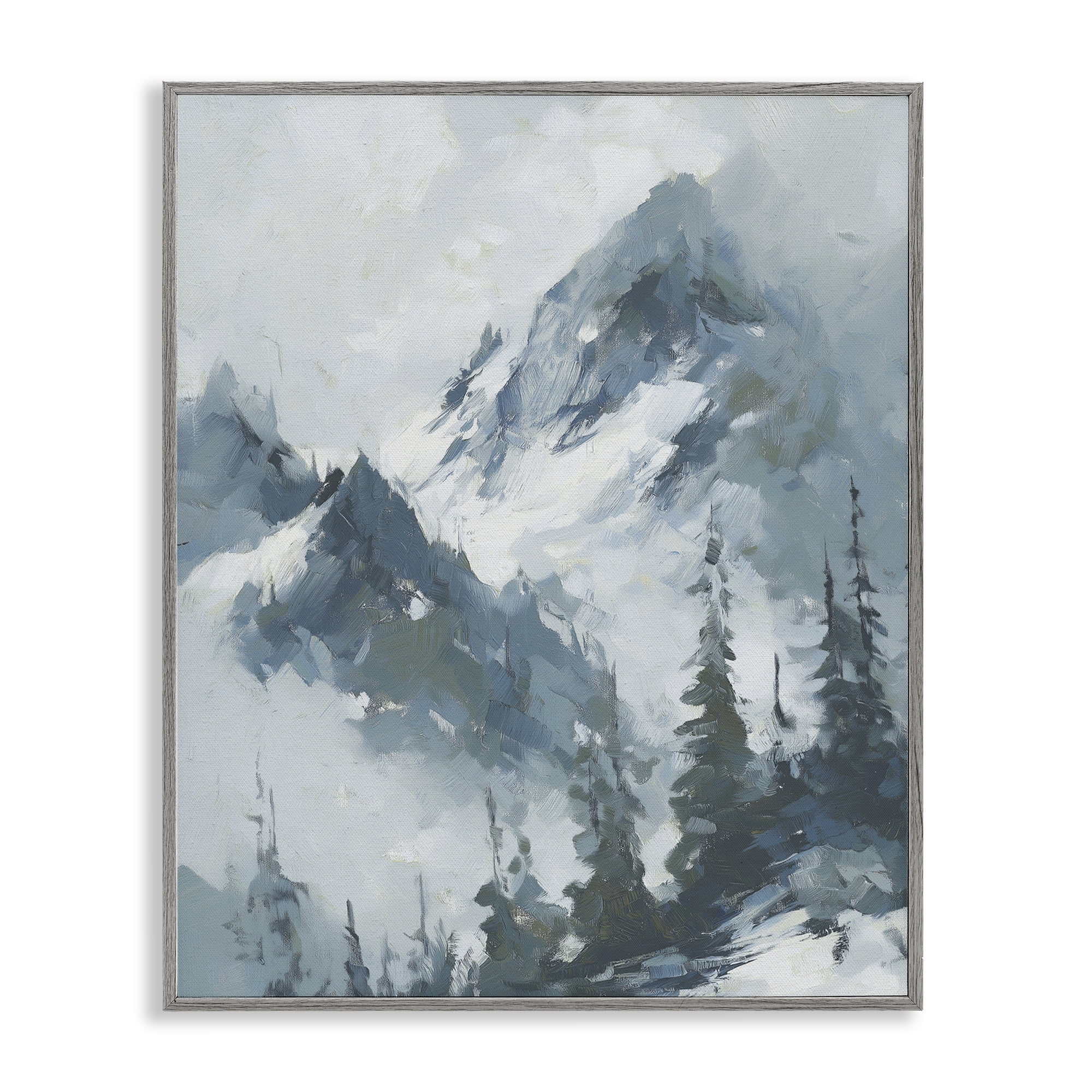Stupell Industries Frozen Majesty Mountains Gray Framed Giclee Art, design by Svetlana Aleynikova