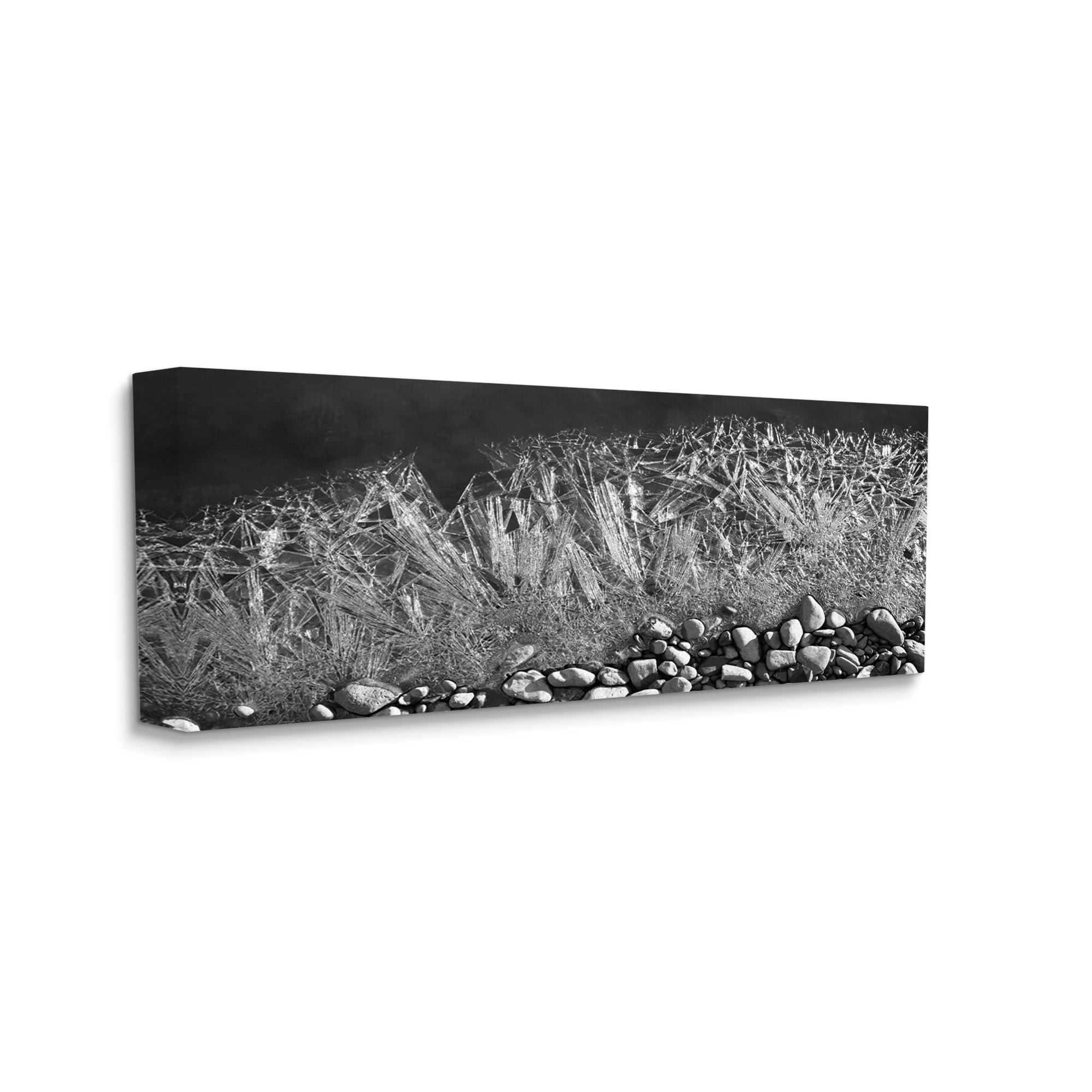 Stupell Industries Frozen Water Crystals Nautical Coast Black White,13 x 30,Designed by Janice Gaynor