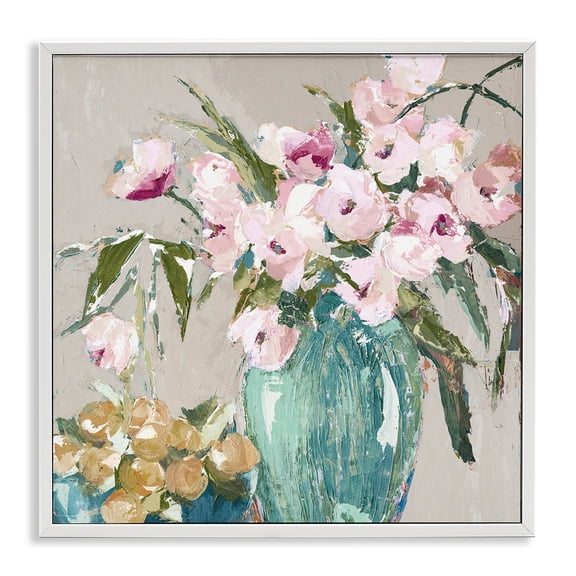 Stupell Industries Fruit And Flowers Arrangement White Framed Giclee Art design by Susan Pepe, 24 x 24