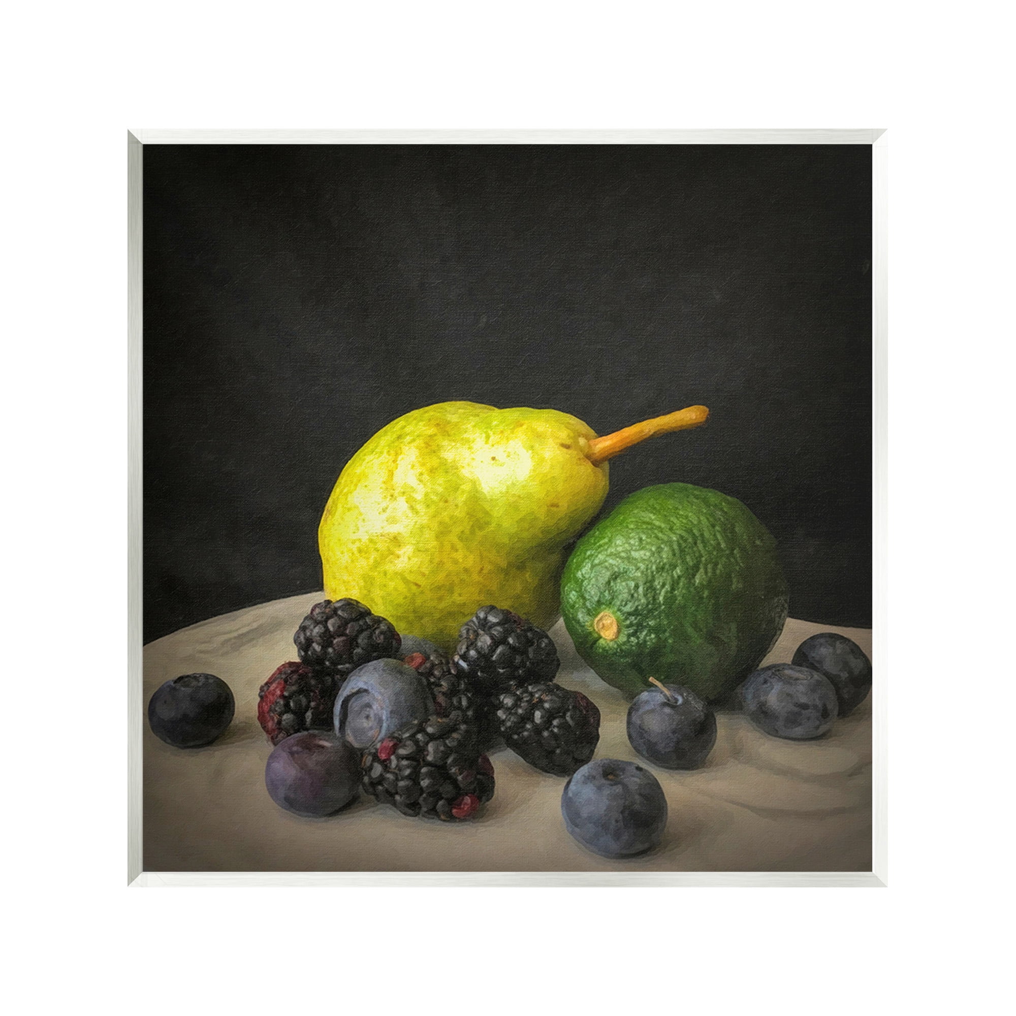 Stupell Industries Fruit & Berries Still Life Food & Beverage Painting Unframed Art Print Wall Art, 12 x 12