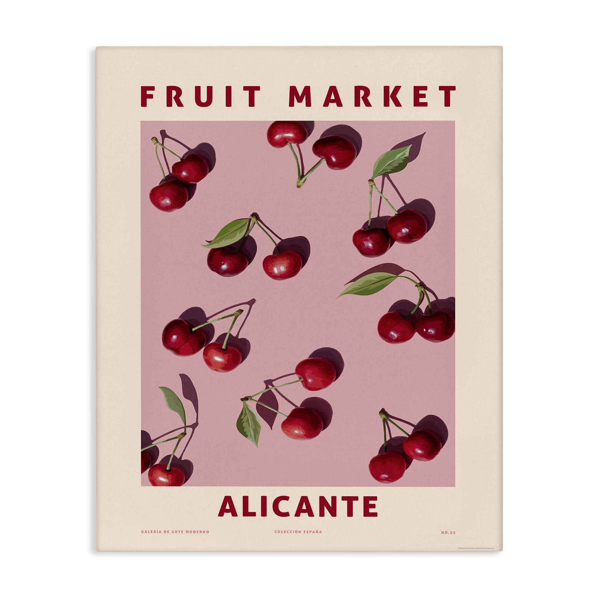 Stupell Industries Fruit Market Cherries Food & Beverage Painting Wrapped Canvas Art Print Wall Art, 16 x 20