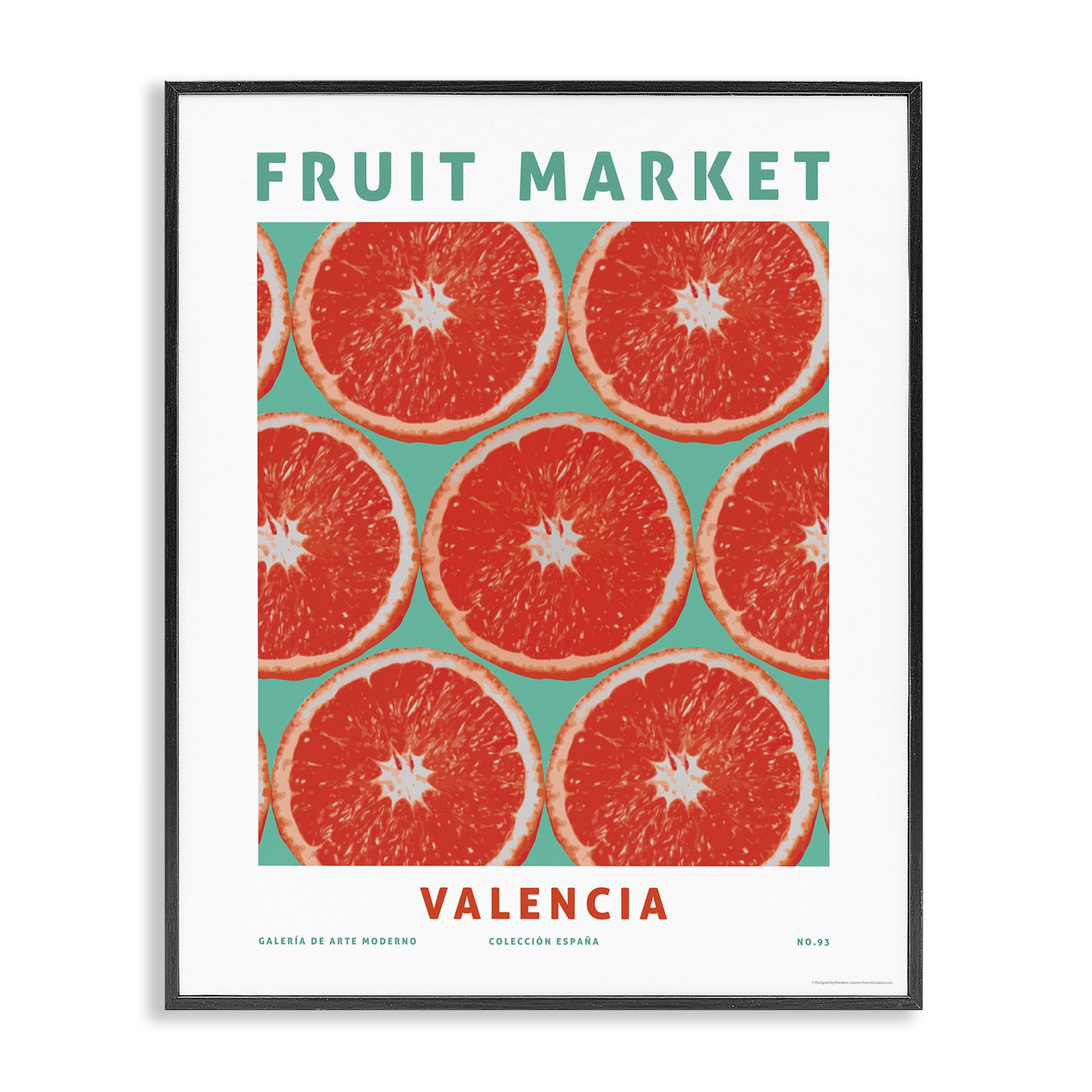 Stupell Industries Fruit Market Grapefruit Food & Beverage Painting Black Framed Art Print Wall Art, 24 x 30
