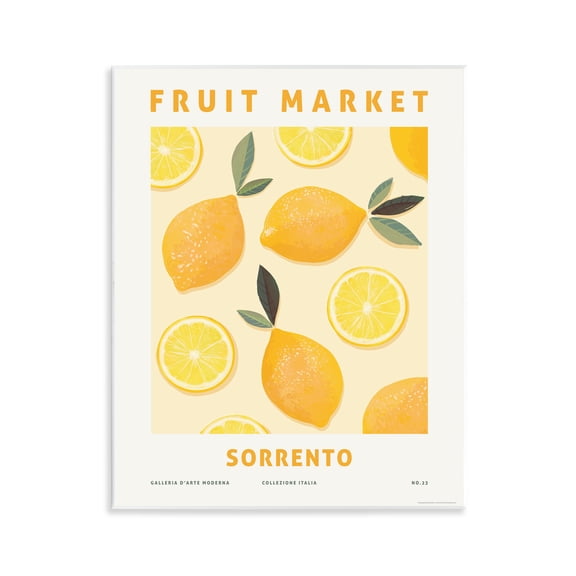 Stupell Industries Fruit Market Lemons Food & Beverage Painting Unframed Art Print Wall Art, 14 x 11