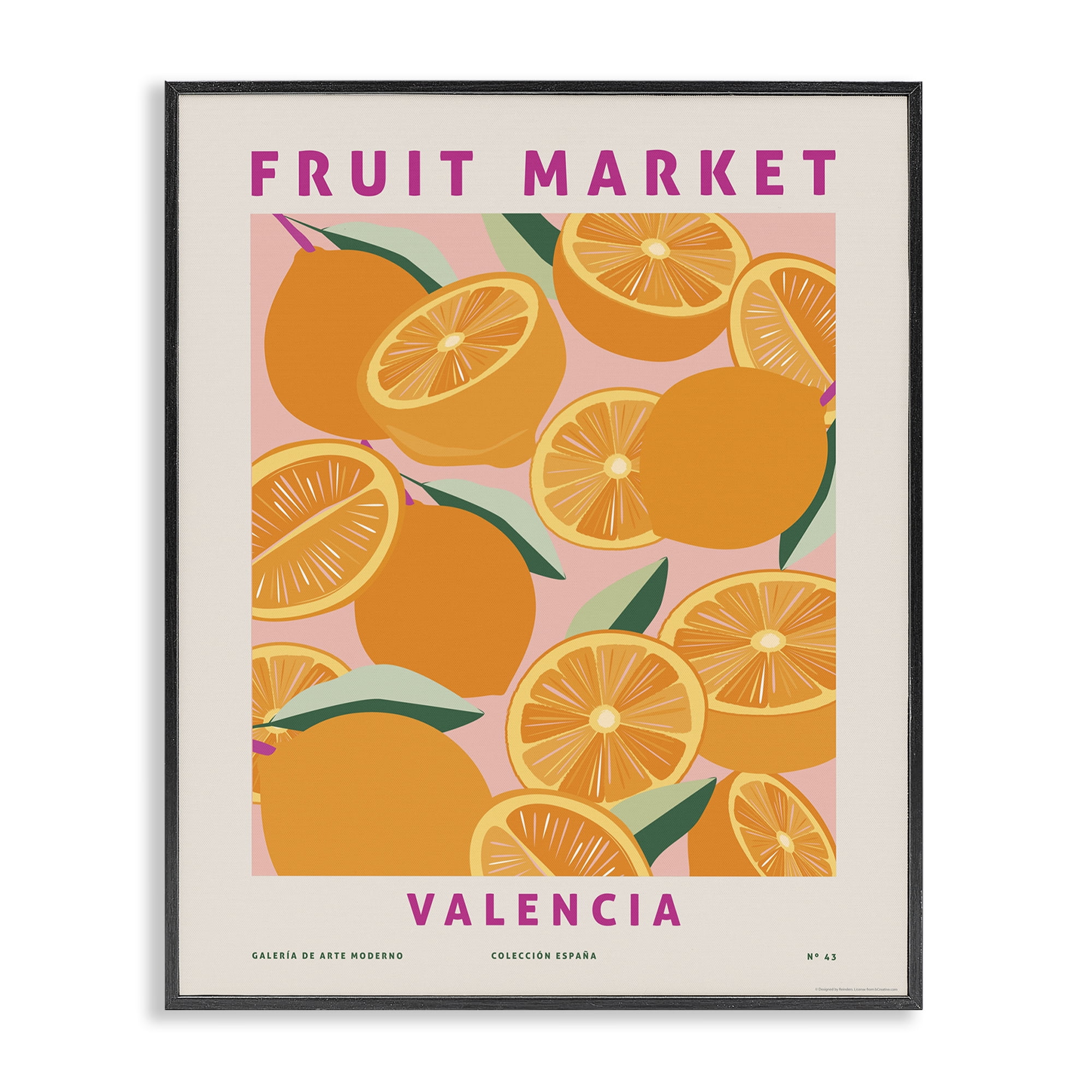 Stupell Industries Fruit Market Oranges Food & Beverage Painting Black Framed Art Print Wall Art, 16 x 20