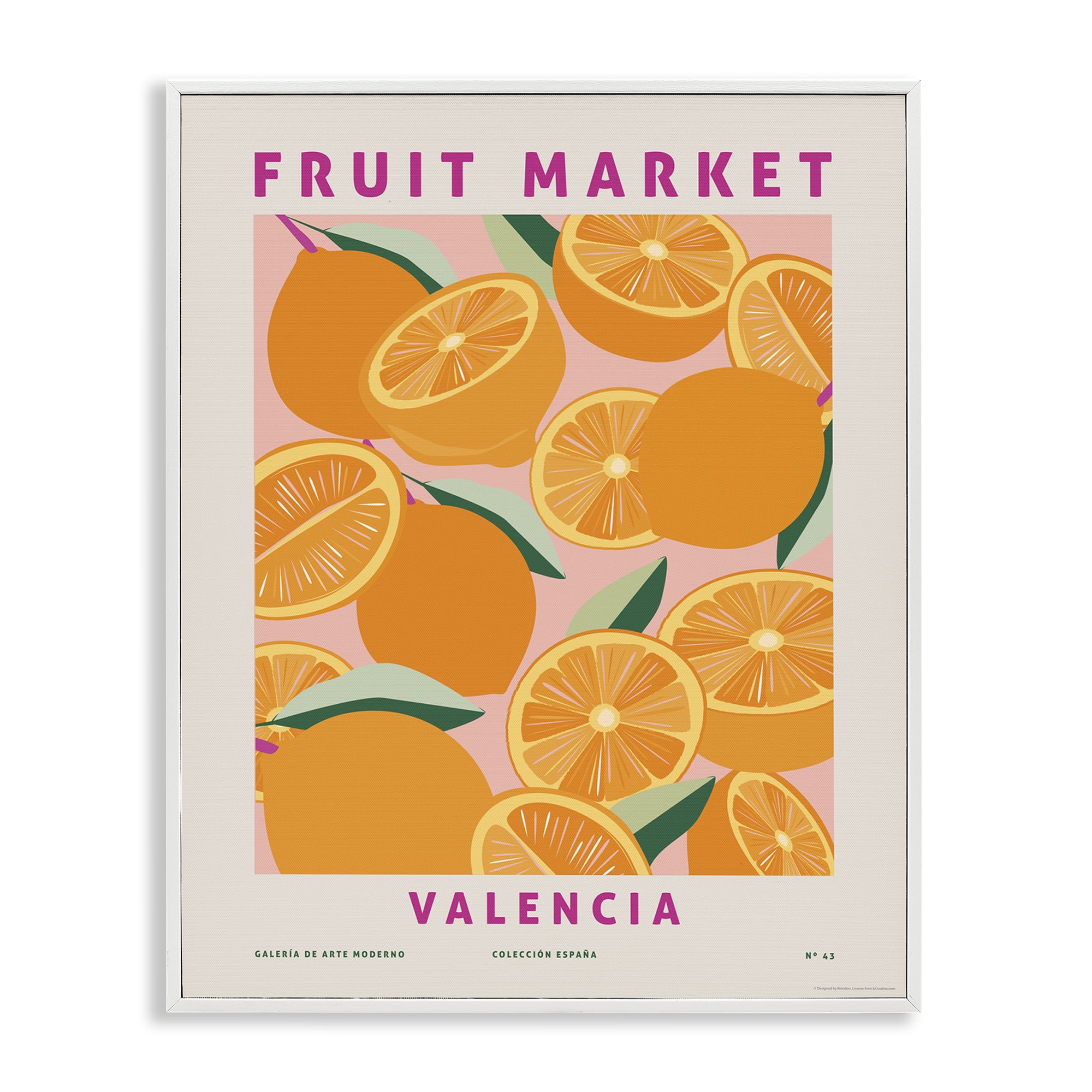 Stupell Industries Fruit Market Oranges Food & Beverage Painting White Framed Art Print Wall Art, 24 x 30