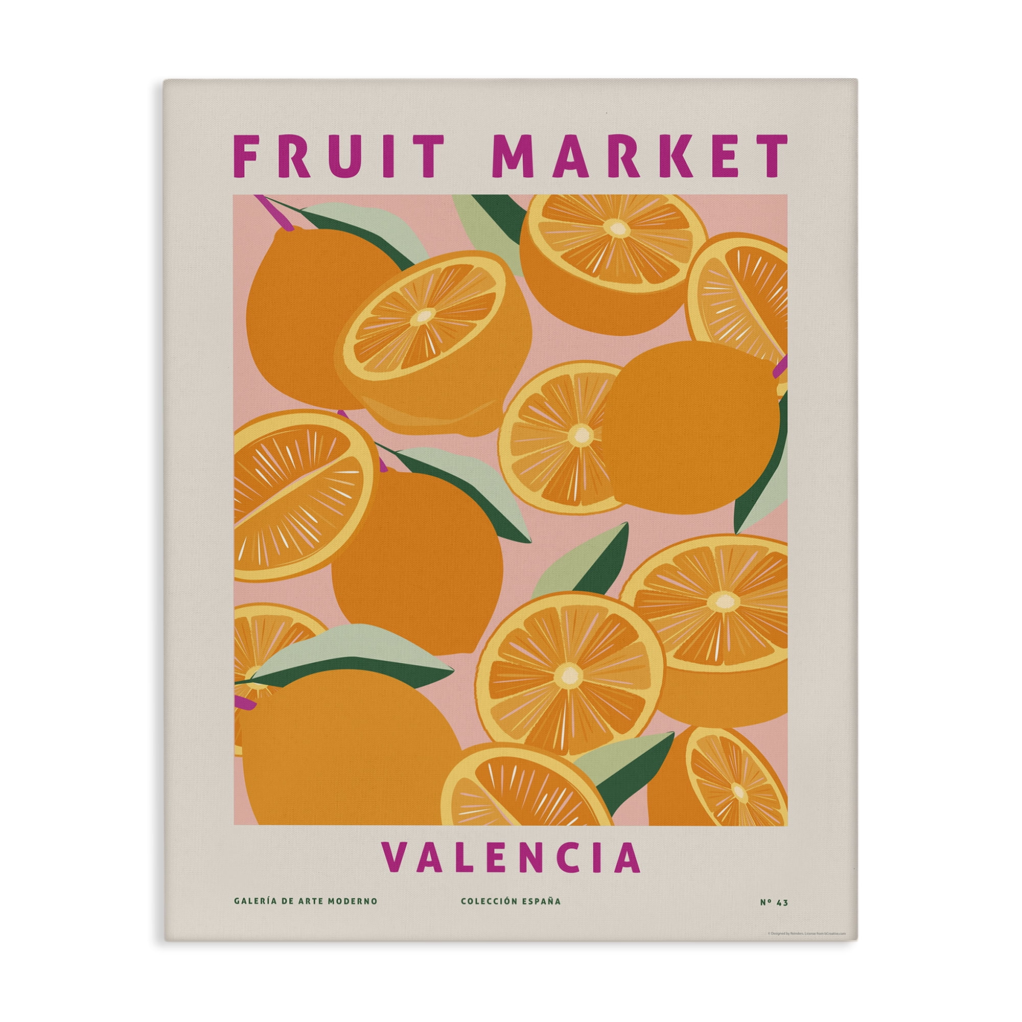 Stupell Industries Fruit Market Oranges Food & Beverage Painting Wrapped Canvas Art Print Wall Art, 36 x 48