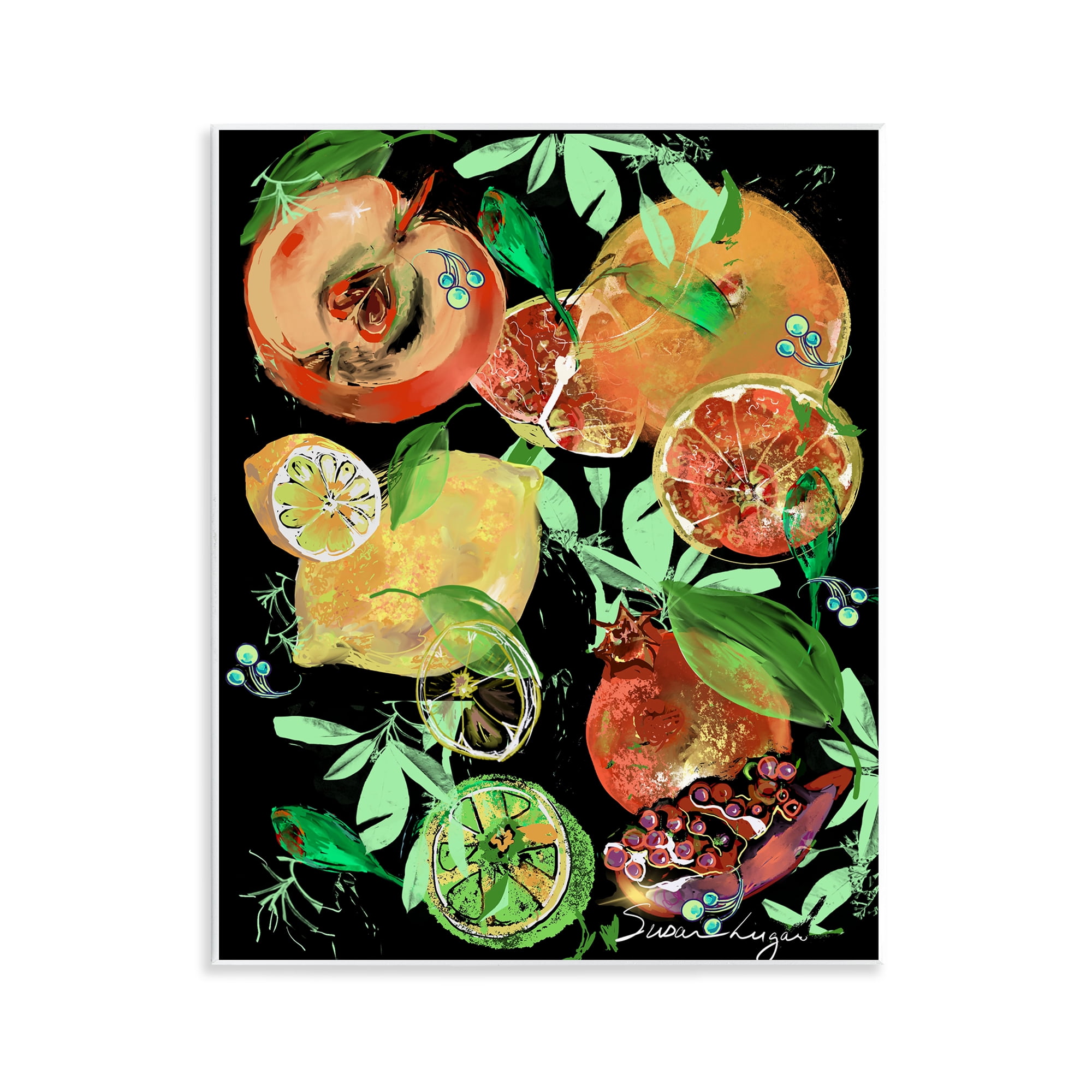 Stupell Industries Fruit Medley Combo Wall Plaque Art, design by Susan Lugar