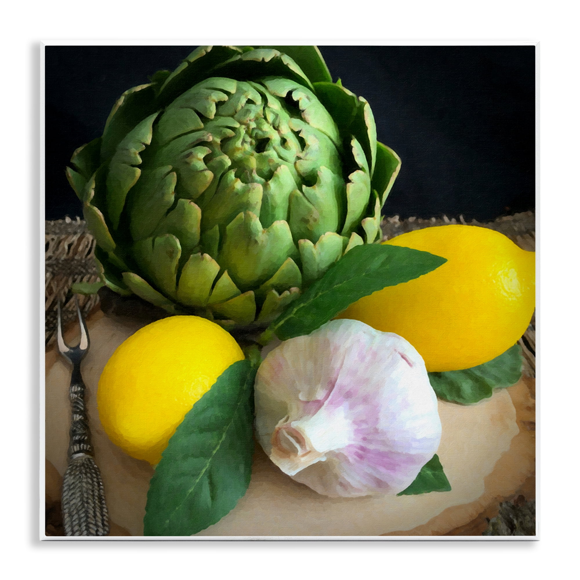 Stupell Industries Fruit & Vegetable Still Life Food & Beverage Painting Unframed Art Print Wall Art, 12 x 12