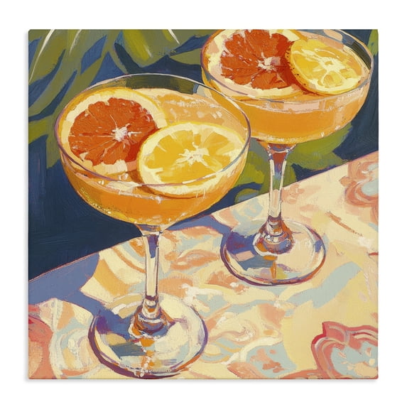 Stupell Industries Modern Fruity Summer Cocktails Canvas Art, 17 x 17, by Petals Prints Design