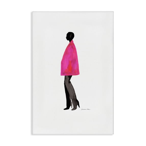 Stupell Industries Modern Fuchsia Pink Coat Canvas Art, 30 x 45, by Simone Elum