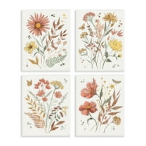 Stupell Industries Full Bloom Botanicals Floral Painting Unframed Art Print Wall Art, 11 x 14, Set of 4