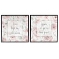 thumbnail image 1 of Stupell Industries Farmhouse Full Bloom at Your Pace Florals Black 2pc Framed Giclee Art Set, 12 x 12 each, by Carol Robinson, 1 of 7