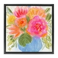 thumbnail image 1 of Stupell Industries Full Blossoms Bouquet Plants & Flowers Painting Black Floater Framed Canvas Art Print Wall Art, 18 x 18, 1 of 10