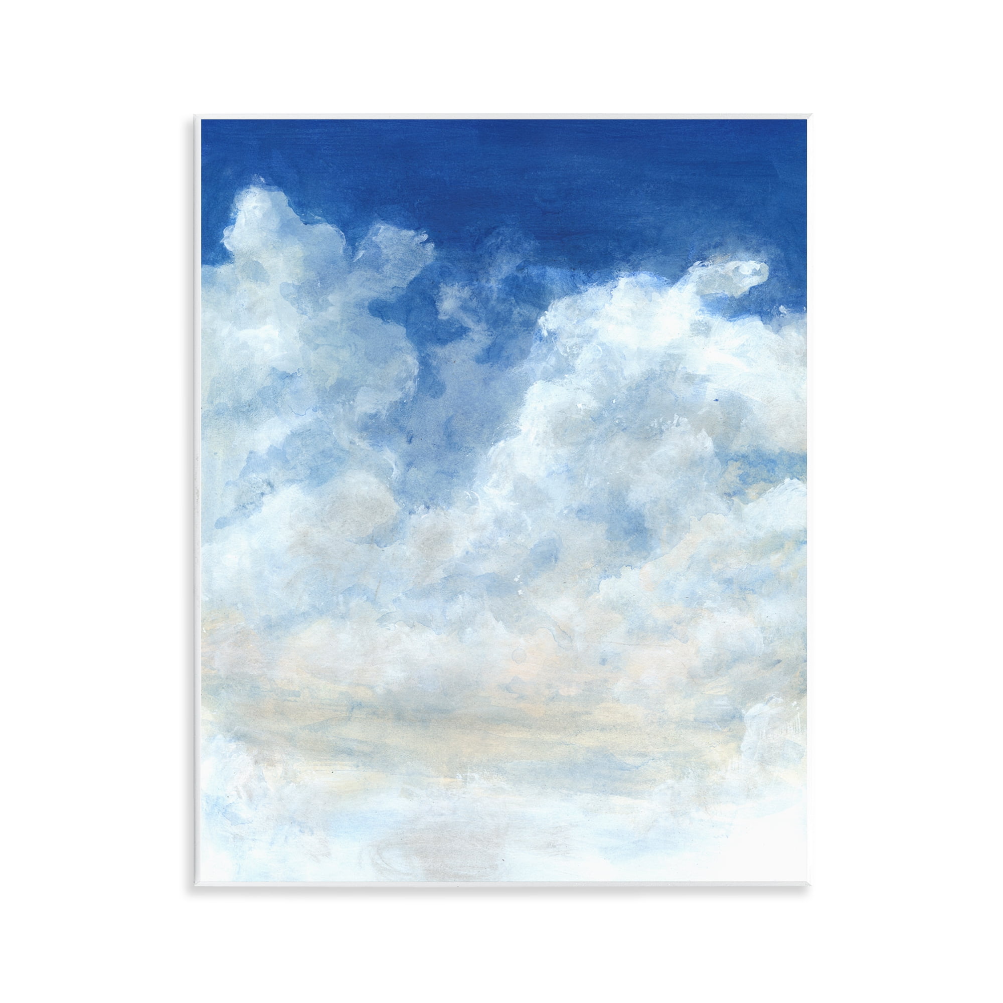 Stupell Industries Full Clouds in Blue Sky Landscape & Nature Painting Unframed Art Print Wall Art, 11 x 14