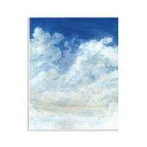Stupell Industries Full Clouds in Blue Sky Landscape & Nature Painting Unframed Art Print Wall Art, 11 x 14