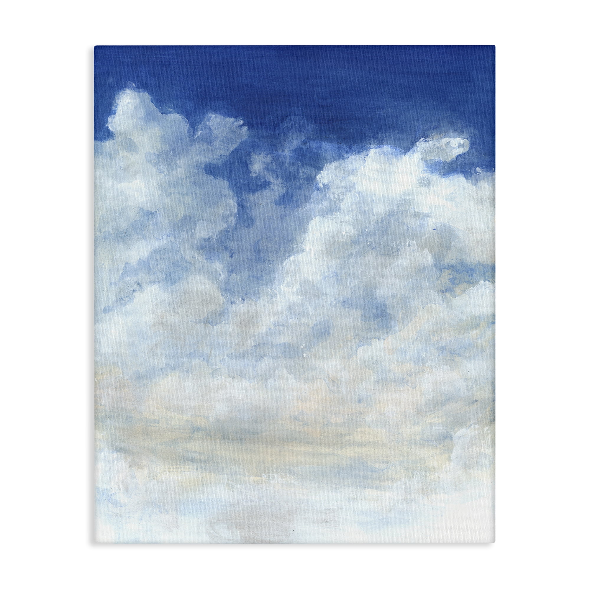 Stupell Industries Full Clouds in Blue Sky Landscape & Nature Painting Wrapped Canvas Art Print Wall Art, 30 x 40