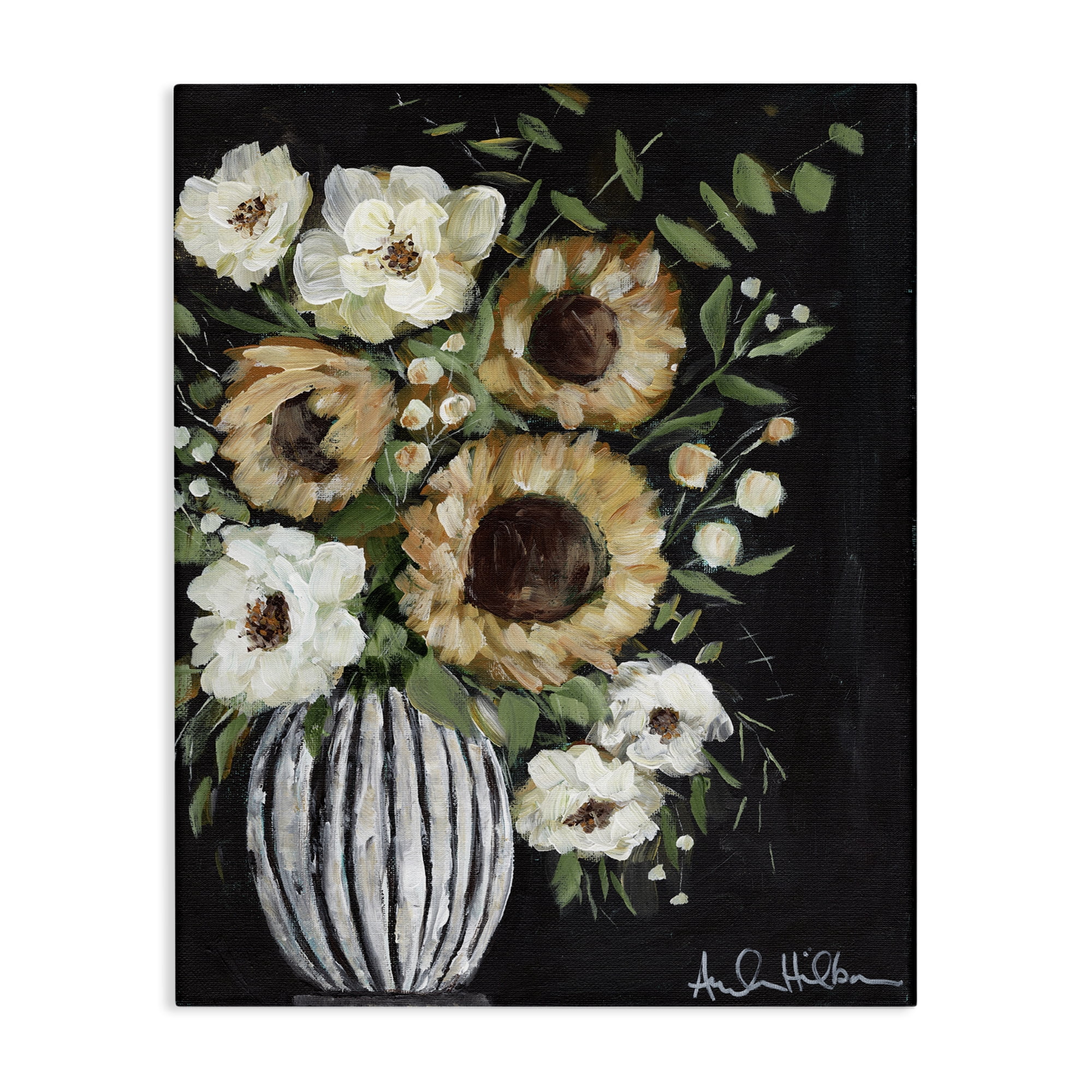 Stupell Industries Full Country Bouquet Botanical & Floral Painting Gallery Wrapped Canvas Art Print Wall Art, 30 x 40