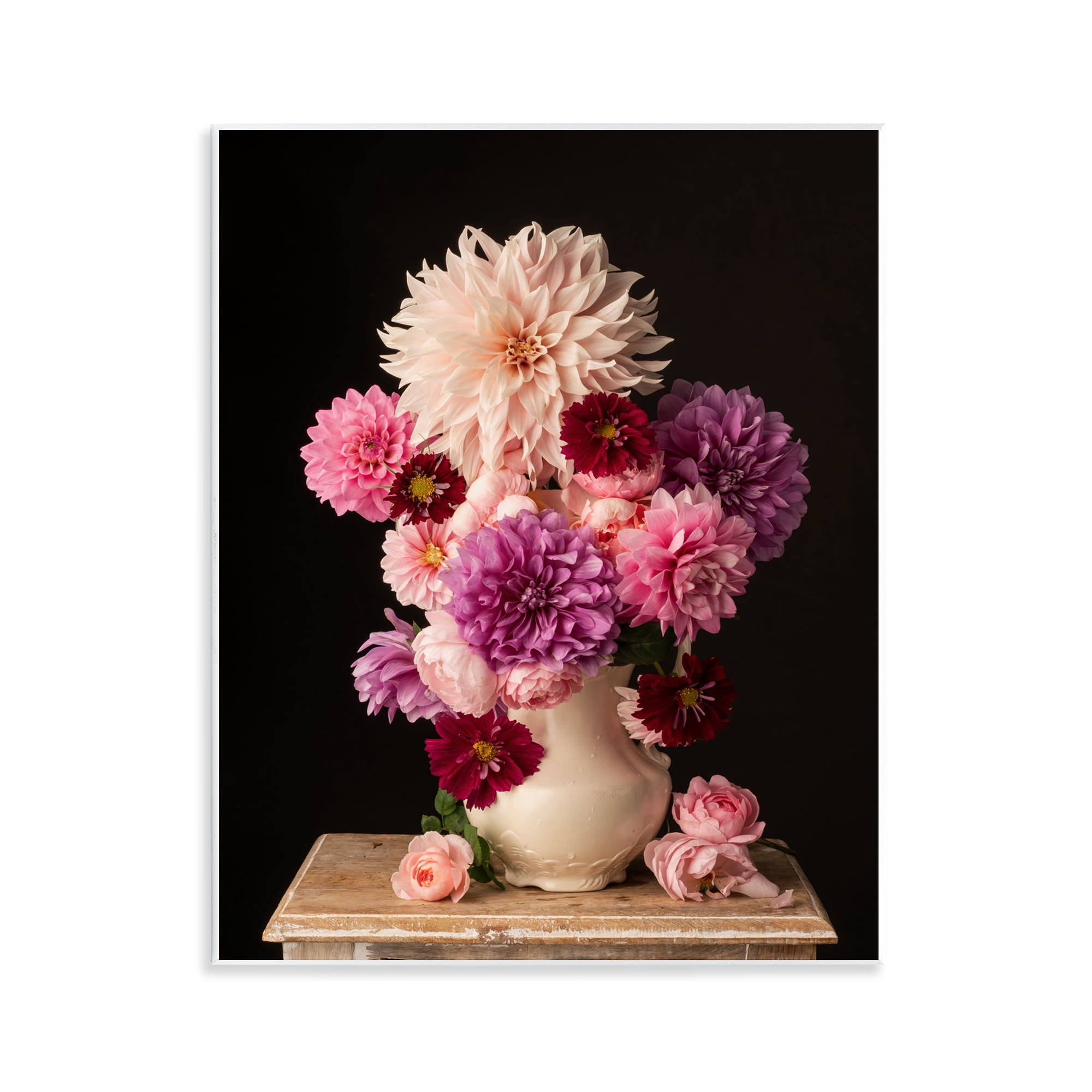 Stupell Industries Full Dahlias Bouquet Plants & Flowers Photography Unframed Art Print Wall Art, 11 x 14