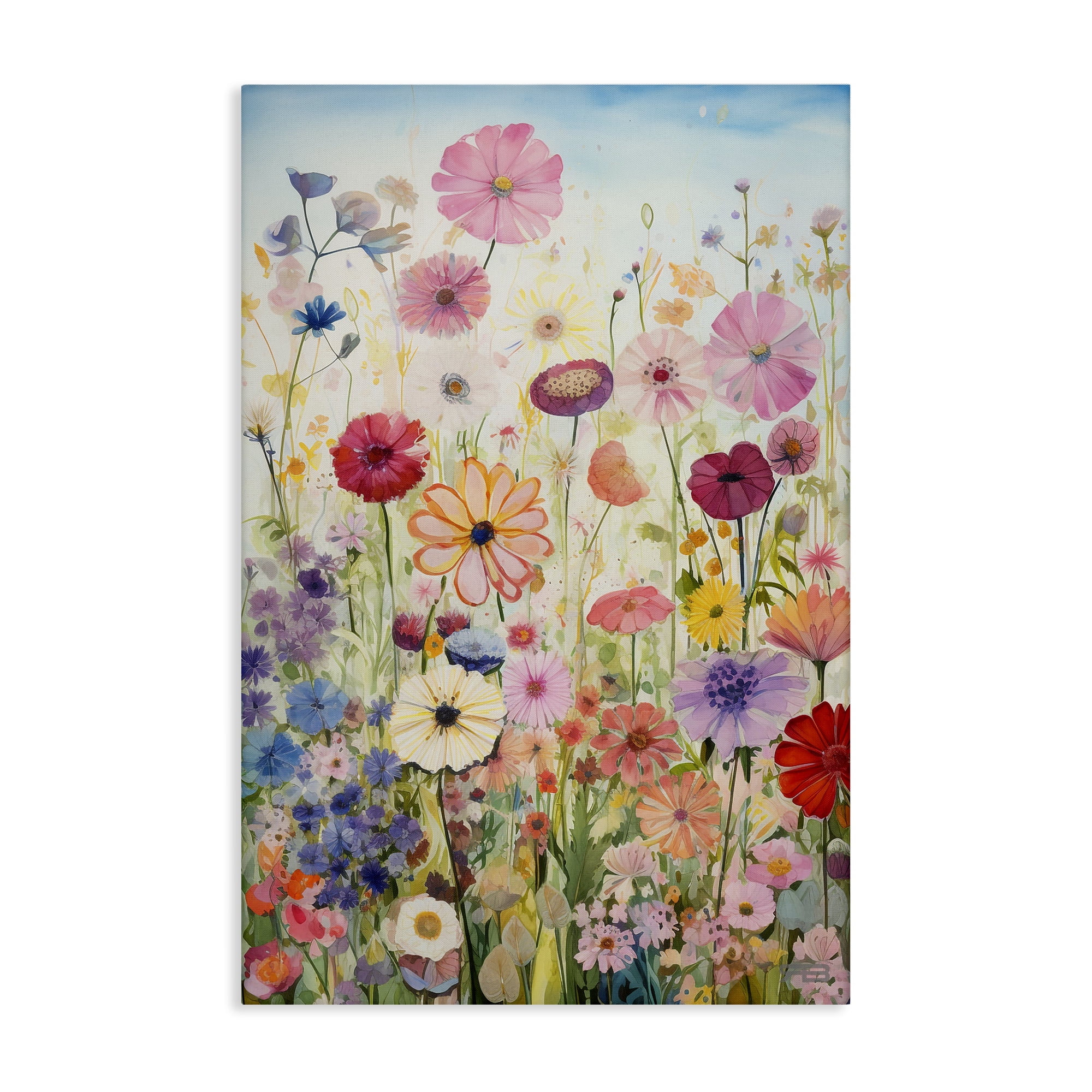 Stupell Industries Full Floral Garden Botanical & Floral Painting Gallery Wrapped Canvas Art Print Wall Art, 24 x 36