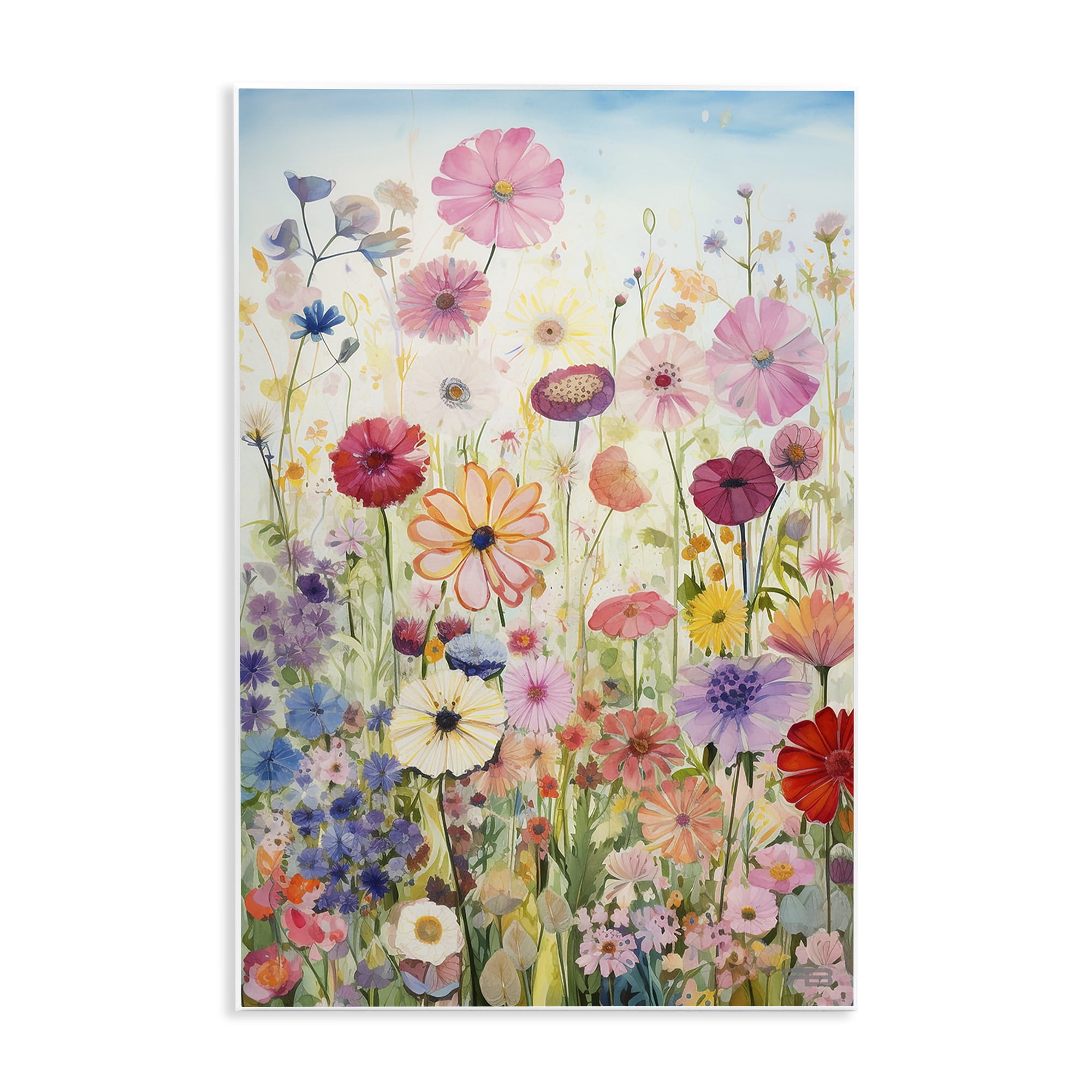 Stupell Industries Full Floral Garden Botanical & Floral Painting Unframed Art Print Wall Art, 13 x 19