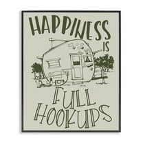 Stupell Industries Full Hookups Camping Landscape Painting Black Framed Art Print Wall Art, 11 x 14