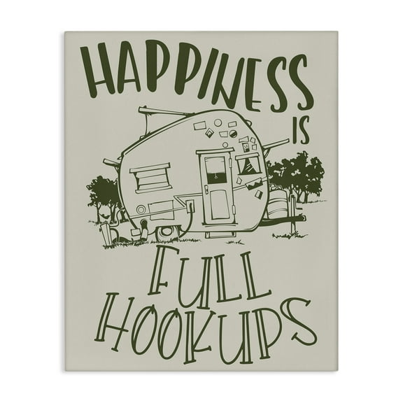 Stupell Industries Full Hookups Camping Landscape Painting Gallery Wrapped Canvas Art Print Wall Art, 16 x 20