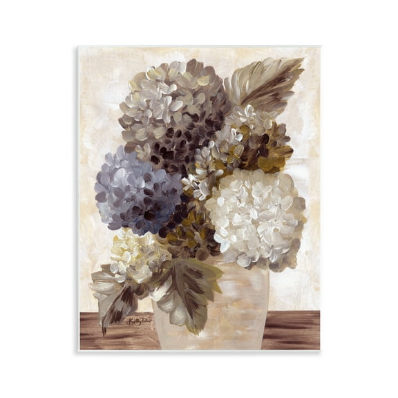 Stupell Industries Full Hydrangea Blooms Botanical & Floral Painting Unframed Art Print Wall Art, 11 x 14
