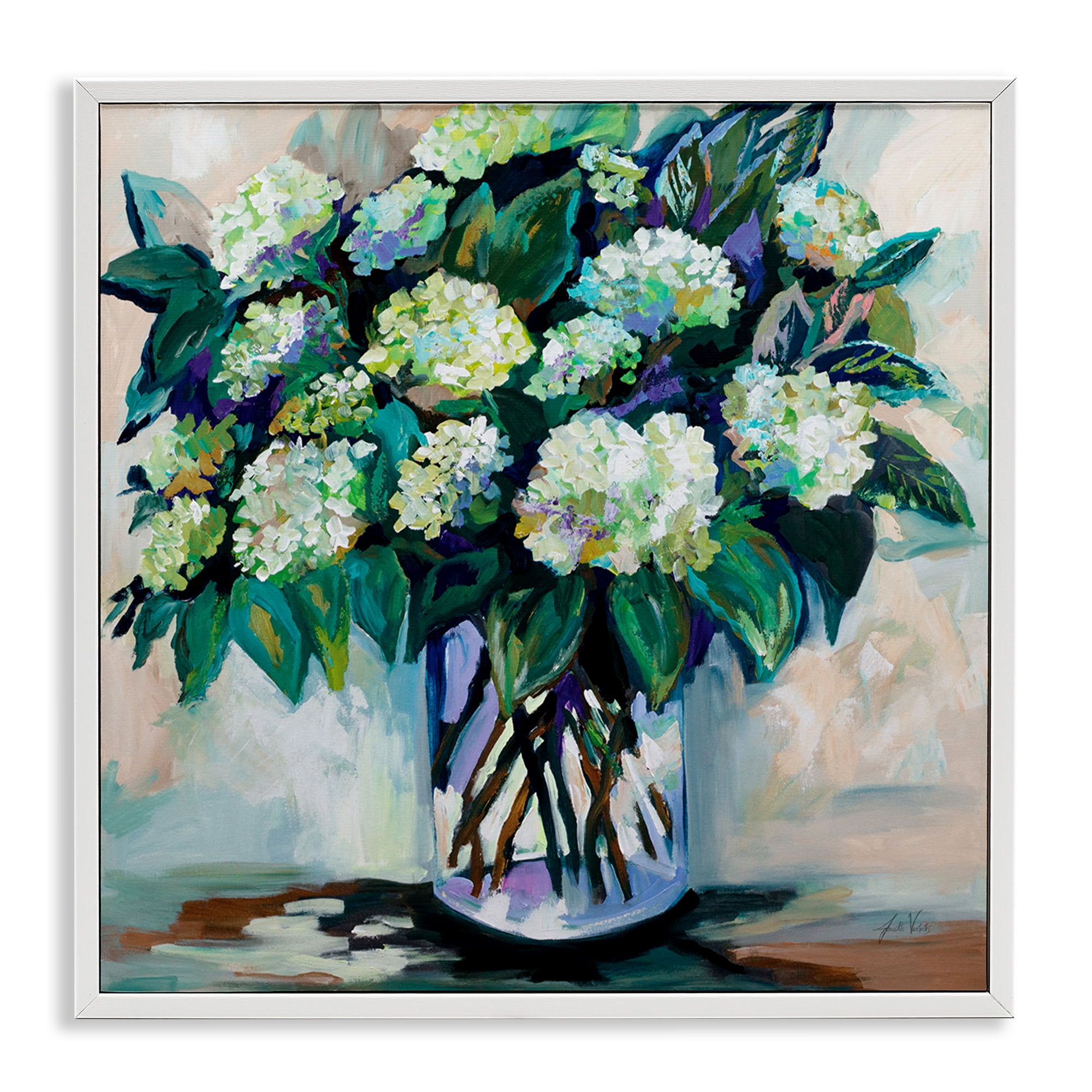 Stupell Industries Full Jaimes Bouquet Botanical & Floral Painting White Framed Art Print Wall Art, 24 x 24