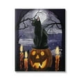 thumbnail image 1 of Stupell Industries Full Moon Halloween Night Spooky Black Cat Jack-o'-lantern, 36 x 48, Design by Grace Popp, 1 of 6