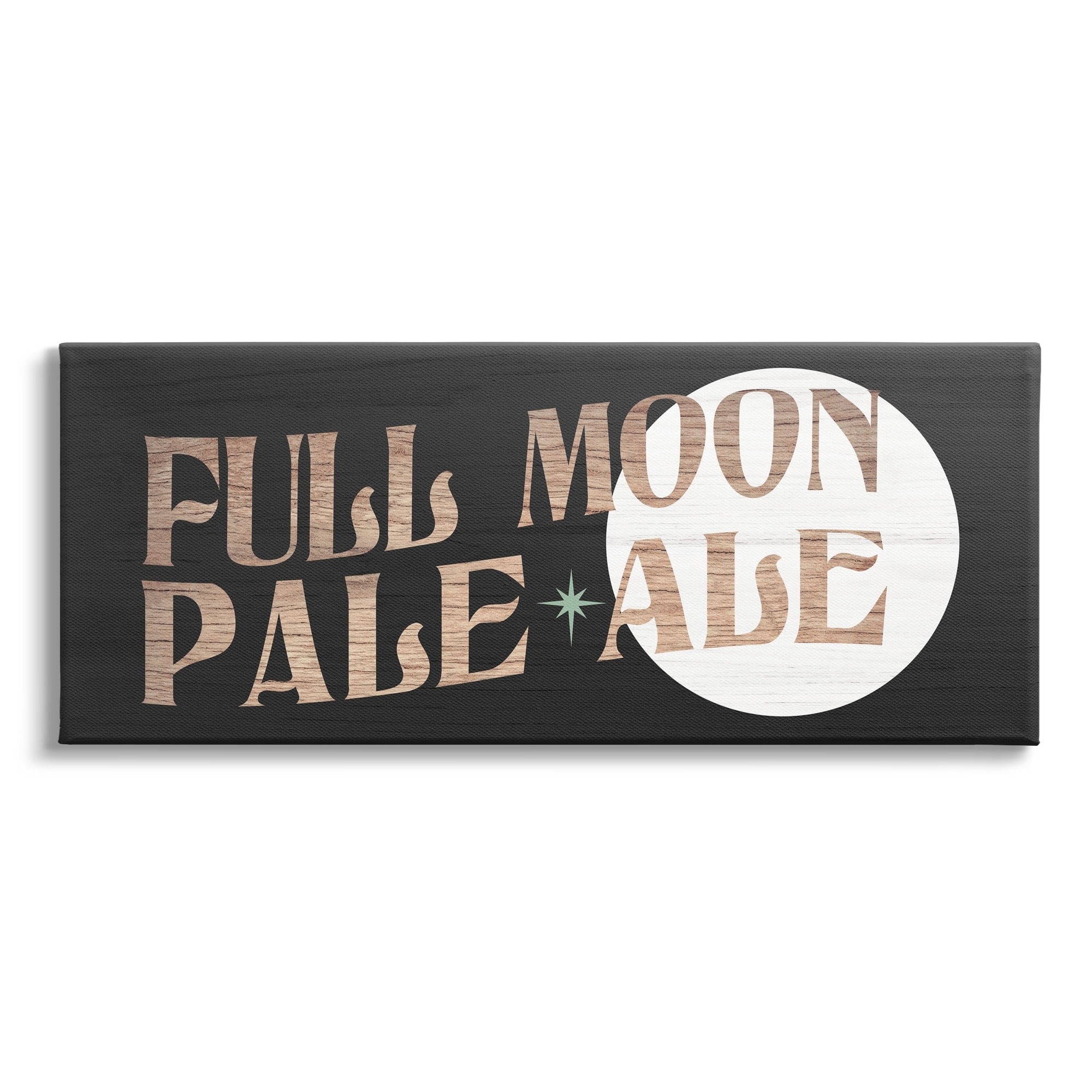 Stupell Industries Full Moon Pale Ale Rustic Moon Halloween Sign Graphic Art Gallery Wrapped Canvas Print Wall Art, Design by Daphne Polselli