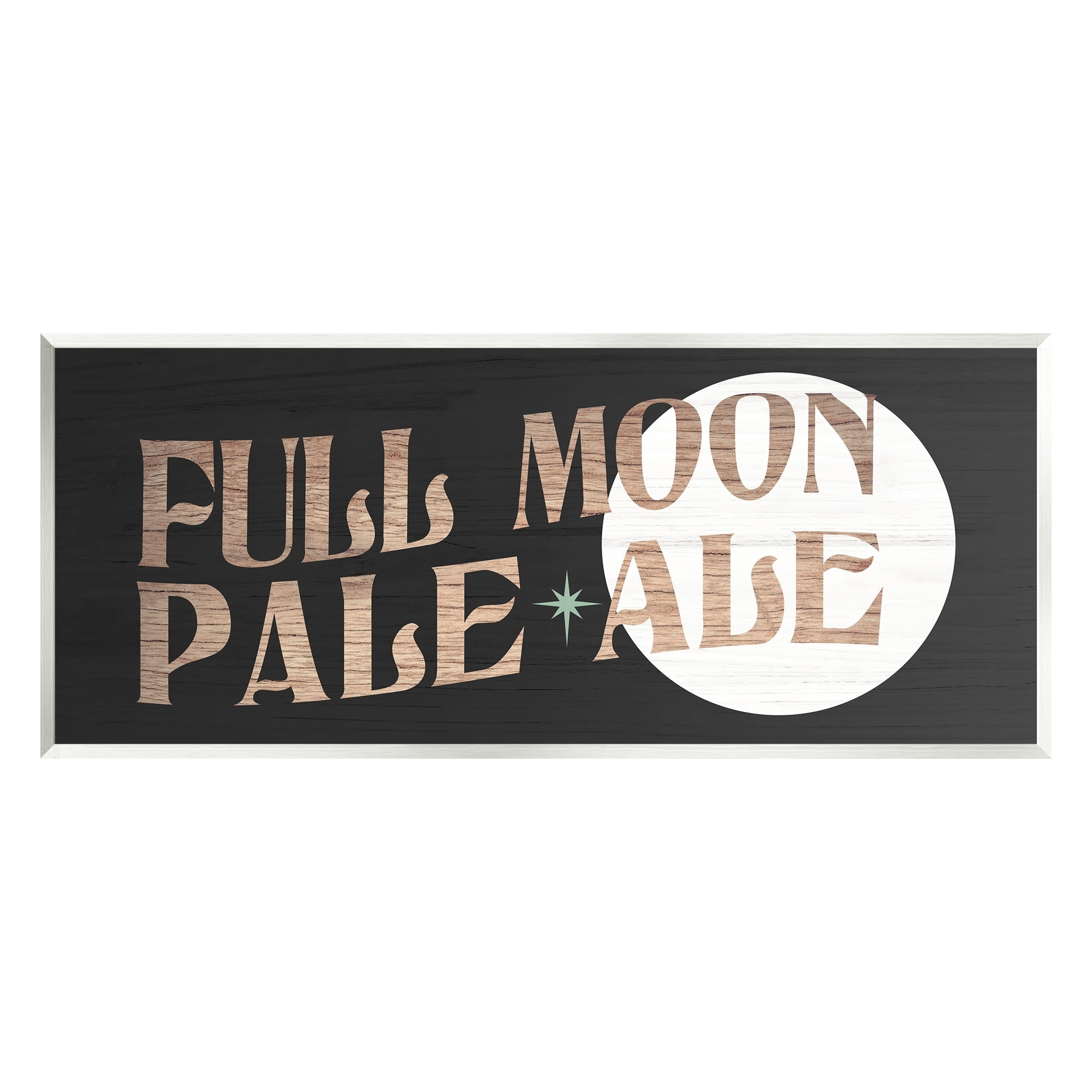Stupell Industries Full Moon Pale Ale Rustic Moon Halloween Sign Graphic Art Unframed Art Print Wall Art, Design by Daphne Polselli