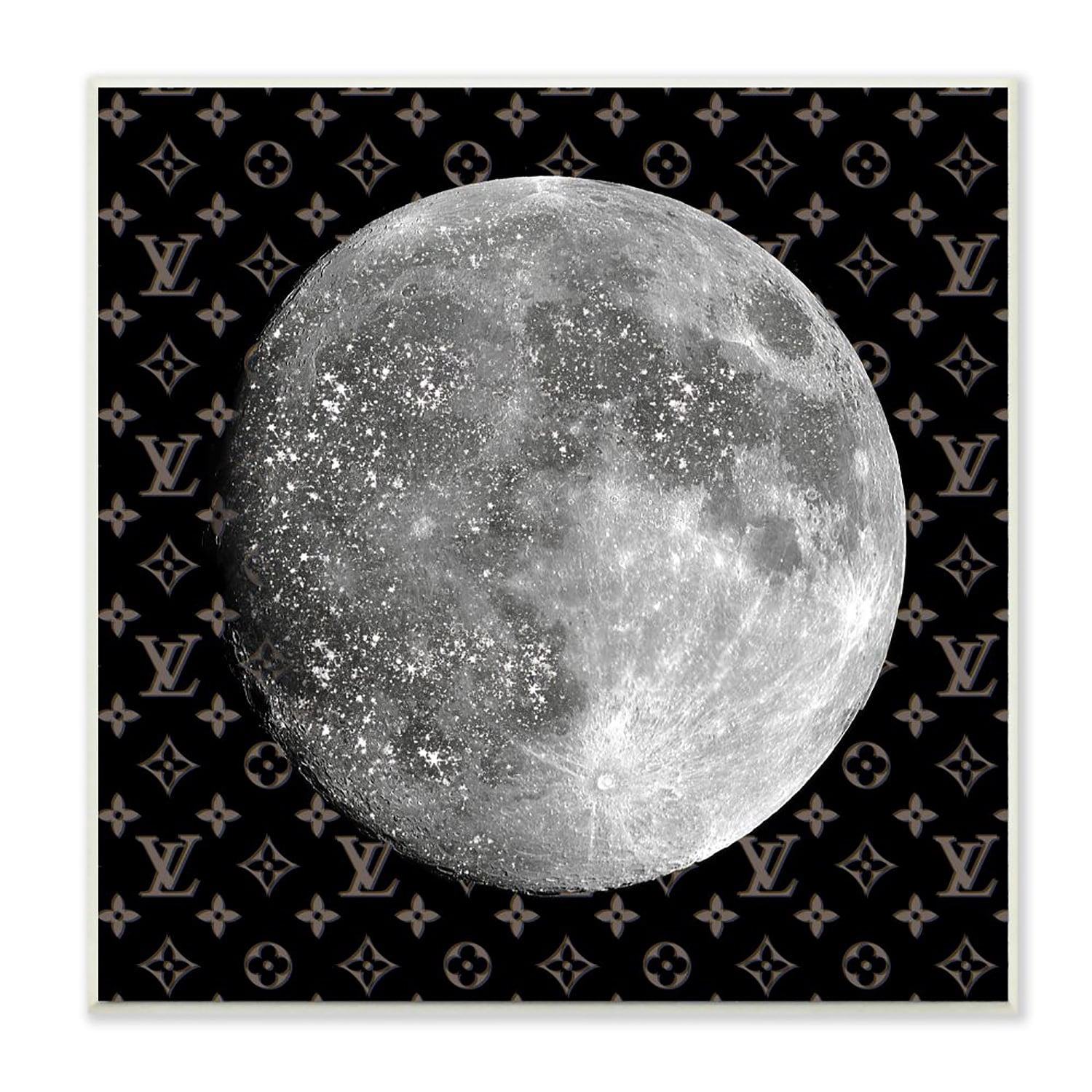 Stupell Industries Full Moon Patterned Sky Glam Fashion Design Wall Plaque by Ziwei Li