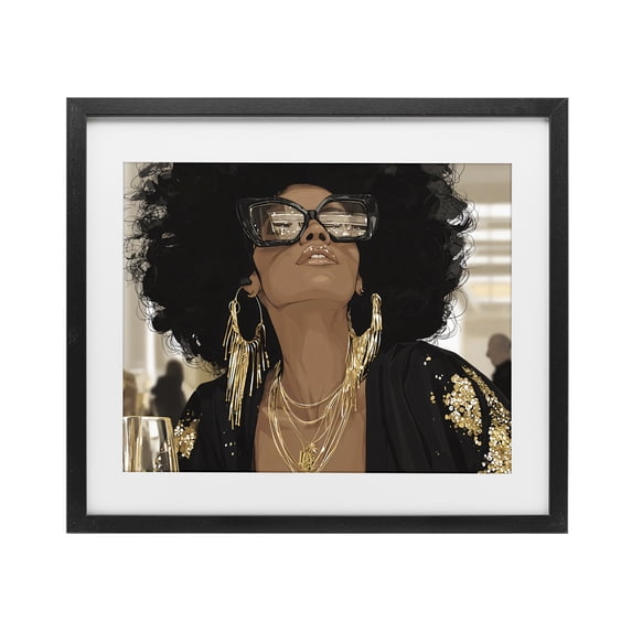 Stupell Industries Modern Full Of Confidence Beautiful Woman Black Framed Print Under Glass, 16 x 13, by Franklyn Gregory