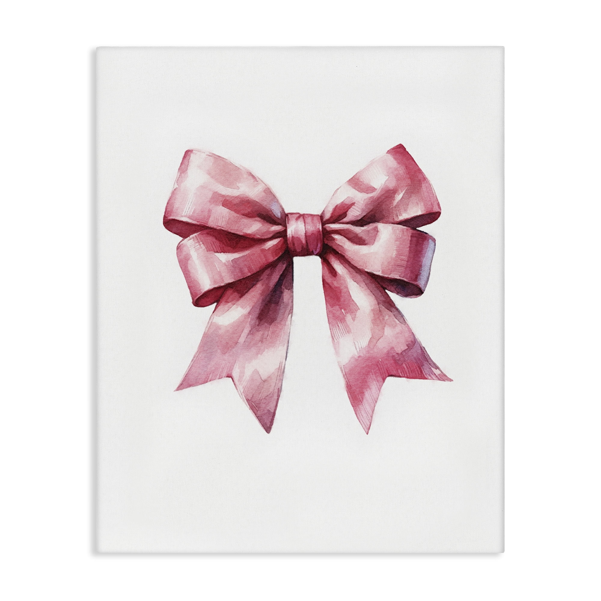 Stupell Industries Full Pink Ribbon Fashion Painting Wrapped Canvas Art Print Wall Art, 30 x 40