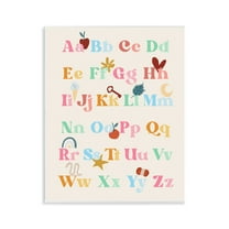 Stupell Industries Fun Alphabet Chart Novelty Painting Unframed Art Print Wall Art, 11 x 14