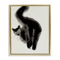 thumbnail image 1 of Stupell Industries Modern Fun Black Cat Behind Gold Floating Frame Canvas Art, 25 x 31, by Melissa Wang, 1 of 8