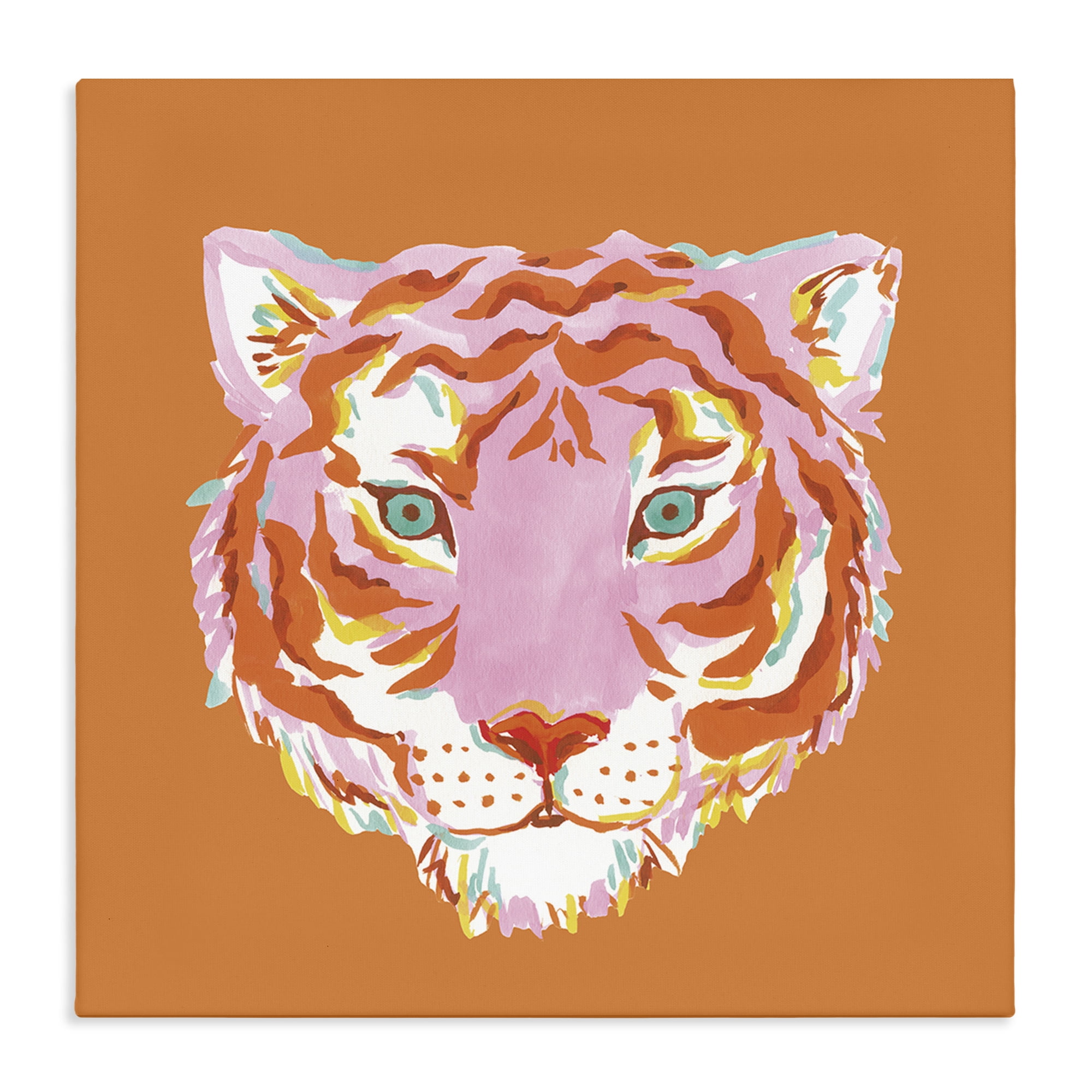 Stupell Industries Fun Bold Orange Tiger Canvas Wall Art, design by Karolina Sato