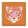 thumbnail image 1 of Stupell Industries Eclectic Fun Bold Orange Tiger Gold Floating Frame Canvas Art, 18 x 18, by Karolina Sato, 1 of 8