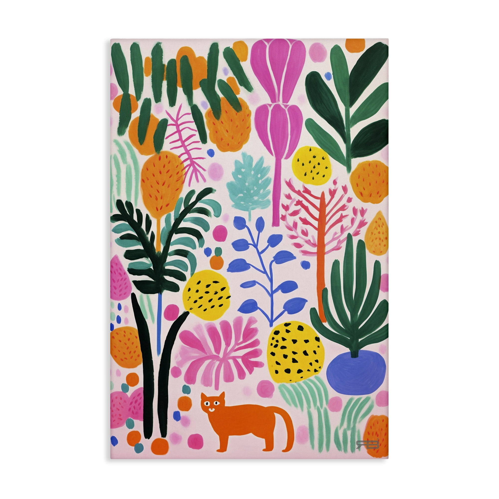 Stupell Industries Fun Botanical Tropics Botanical & Floral Painting Gallery Wrapped Canvas Art Print Wall Art, 30 x 45